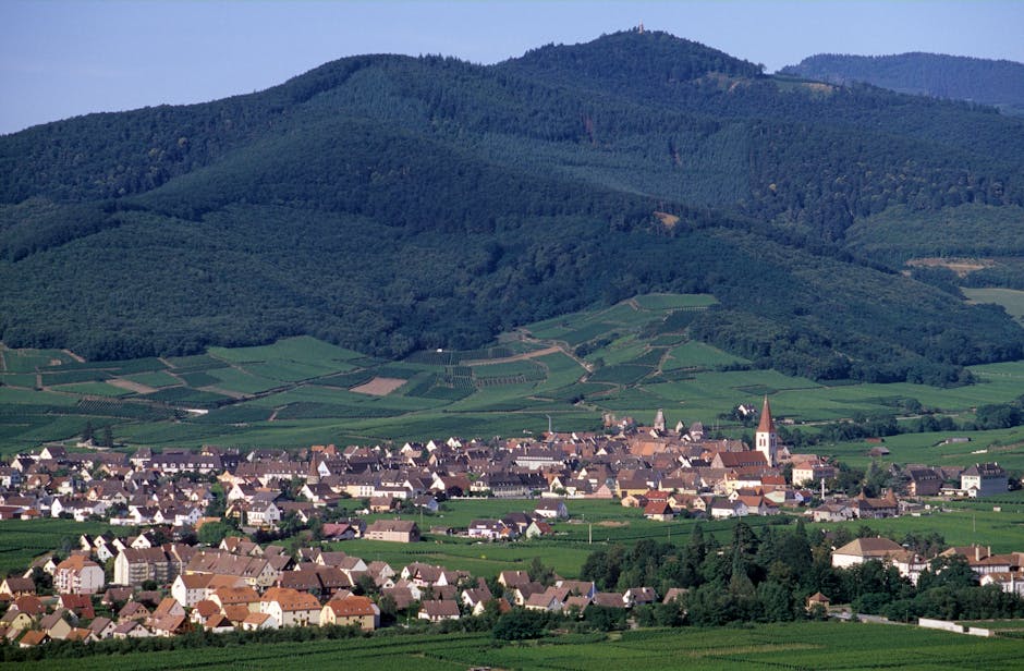 A Village near the Mountain